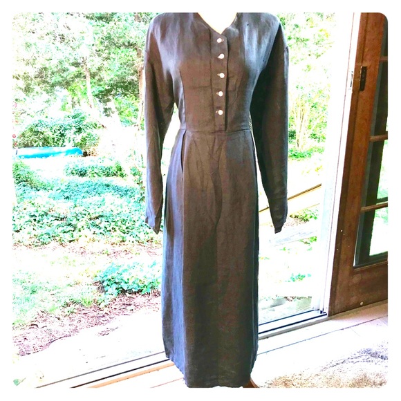 NWOT Krista Larson Flax Linen Dress One Size - Picture 1 of 8